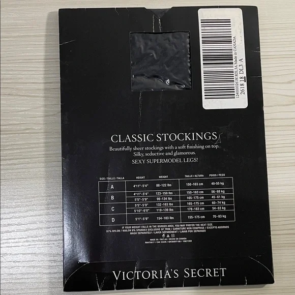 Victoria's Secret Black Classic Thigh-Highs Stockings - Picture 2 of 3